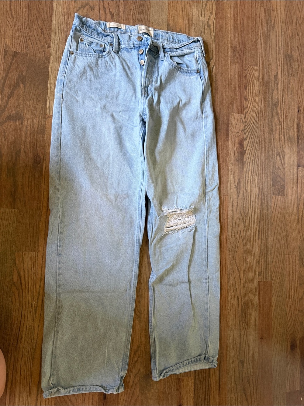 Universal Thread Light Blue Boyfriend Jeans with Knee Distress